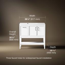 Winnow 36'' bathroom vanity cabinet with sink and quartz top - image 3