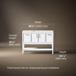 Winnow 48'' bathroom vanity cabinet with sink and quartz top - image 3