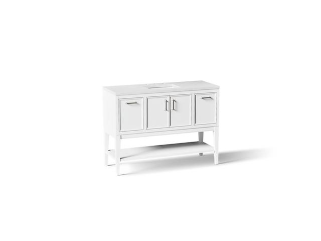 Winnow 48'' bathroom vanity cabinet with sink and quartz top