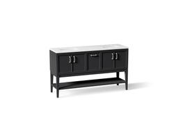 Winnow 60'' bathroom vanity cabinet with sinks and quartz top - image 1