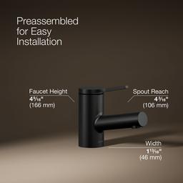 Kohler | Elate | Single Hole Bathroom Sink Faucet - Matte Black - image 3