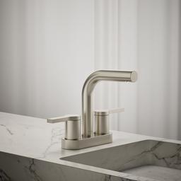 Kohler Elate Centerset bathroom sink faucet, 1.0 gpm - Vibrant Brushed Nickel - image 2
