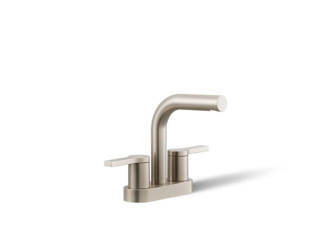 Kohler Elate Centerset bathroom sink faucet, 1.0 gpm - Vibrant Brushed Nickel by Kohler