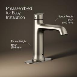 Kohler ToneE Touchless bathroom sink faucet, 1.2 gpm - Vibrant Brushed Nickel - image 3