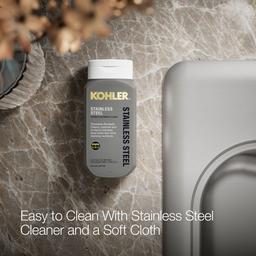 Kohler StaccatoE 20'' top-mount single-bowl bar sink - Stainless Steel - image 4