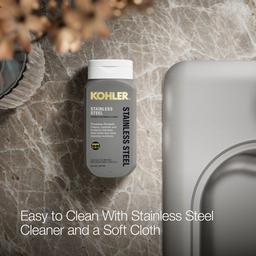 Kohler StaccatoE 20'' top-mount single-bowl bar sink - Stainless Steel - image 4