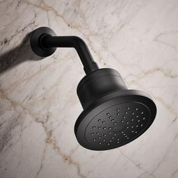 CinqE Round single-function filtered showerhead, 2.5 gpm - Matte Black - image 2