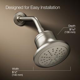 CinqE Round single-function filtered showerhead, 2.5 gpm - Vibrant Brushed Nickel - image 3