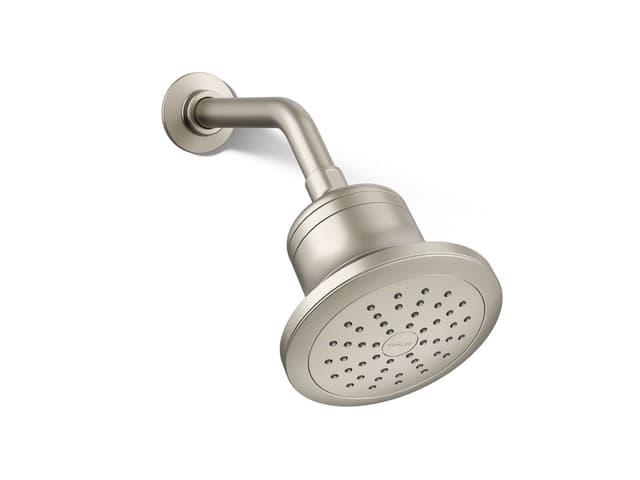 Kohler CinqE Round single-function filtered showerhead, 1.75 gpm - Vibrant Brushed Nickel