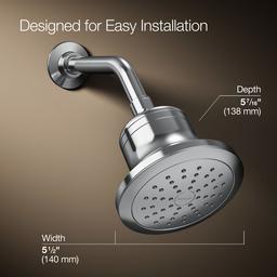 CinqE Round single-function filtered showerhead, 2.5 gpm - Polished Chrome - image 3
