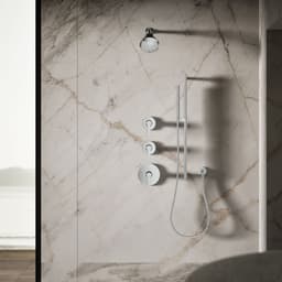 Up to 2 walls & multiple product categories visible, 1-point perspective