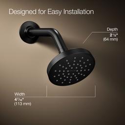 Elate Single-Function Showerhead 1.75 GPM - Matte Black - image 3