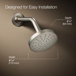 Elate Single-Function Showerhead 2.5 GPM - Vibrant Brushed Nickel - image 3