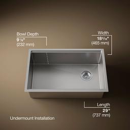 Kohler Strive 29'' undermount single-bowl workstation kitchen sink - Stainless Steel - image 3