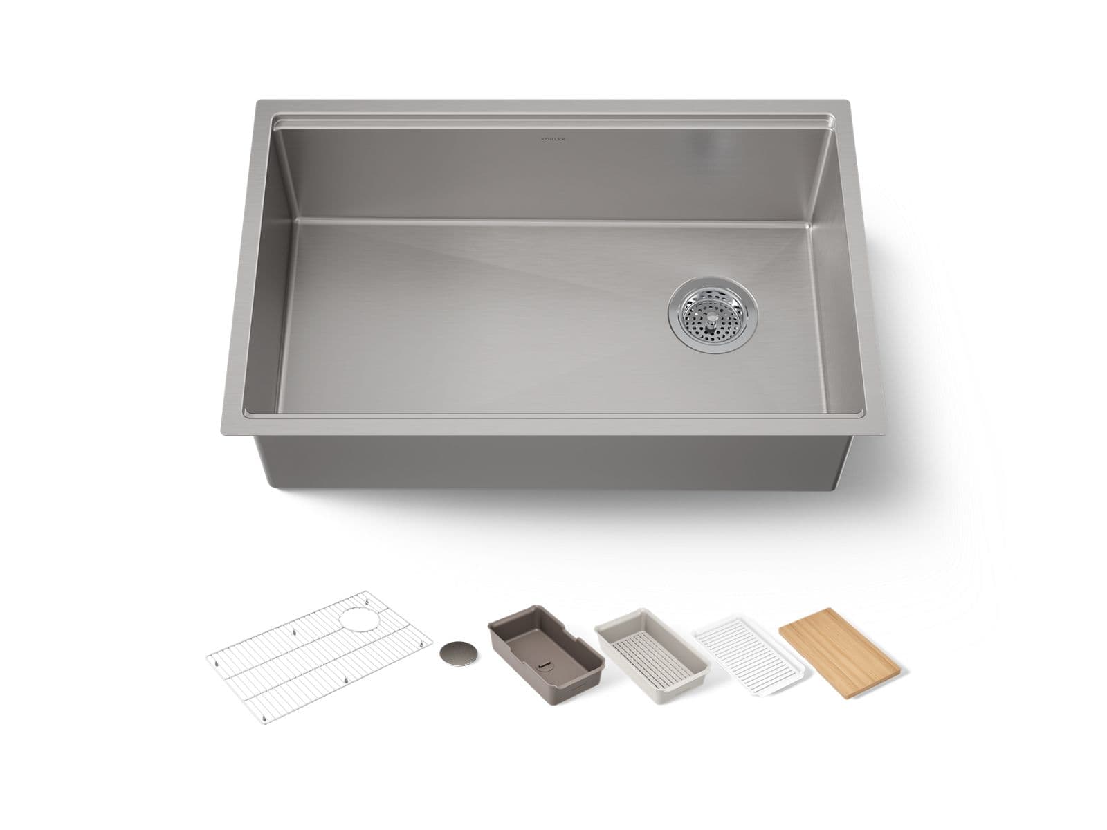 Kohler Strive 29'' undermount single-bowl workstation kitchen sink - Stainless Steel by Kohler