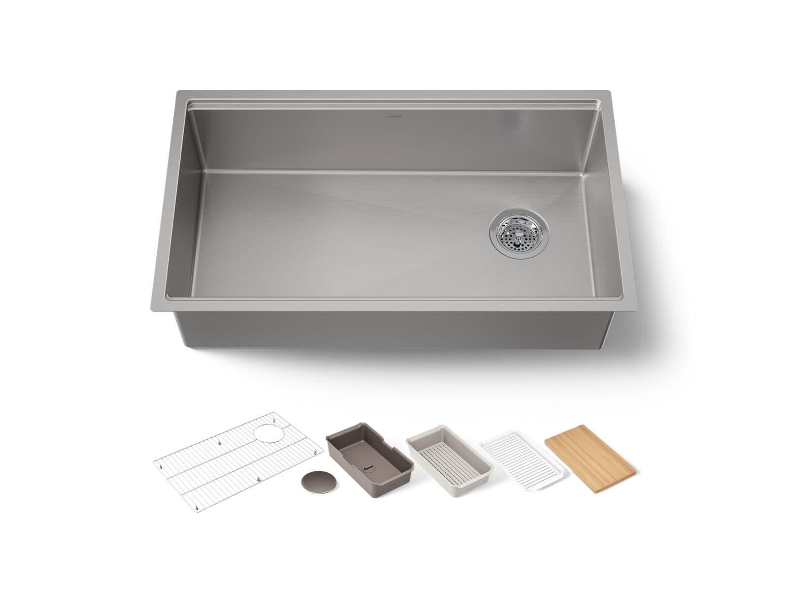 Kohler Strive 32'' undermount single-bowl workstation kitchen sink - Stainless Steel by Kohler