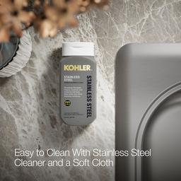 Kohler StaccatoE 33'' top-mount double-bowl kitchen sink - Stainless Steel - image 4