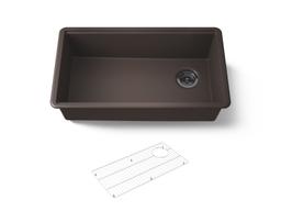 BillingsE 32-1/2'' undermount single-bowl kitchen sink - Matte Brown - image 1