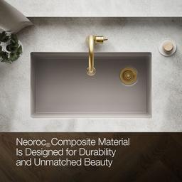 BillingsE 32-1/2'' undermount single-bowl kitchen sink - Matte Taupe - image 4