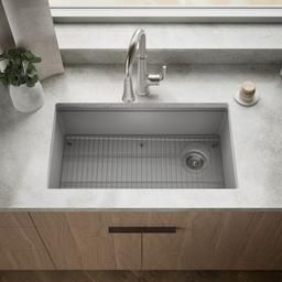 BillingsE 32-1/2'' undermount single-bowl kitchen sink - Matte Grey - image 2