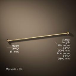 Kohler Elate Shower rod - Vibrant Brushed Moderne Brass - image 3