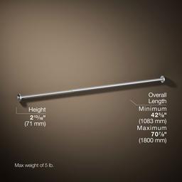 Kohler Elate Shower rod - Polished Stainless - image 3