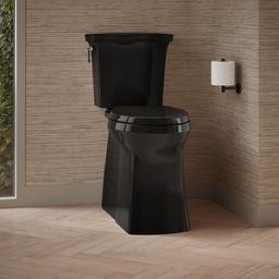 Kohler Corbelle Tall elongated toilet bowl with skirted trapway - Black - image 4