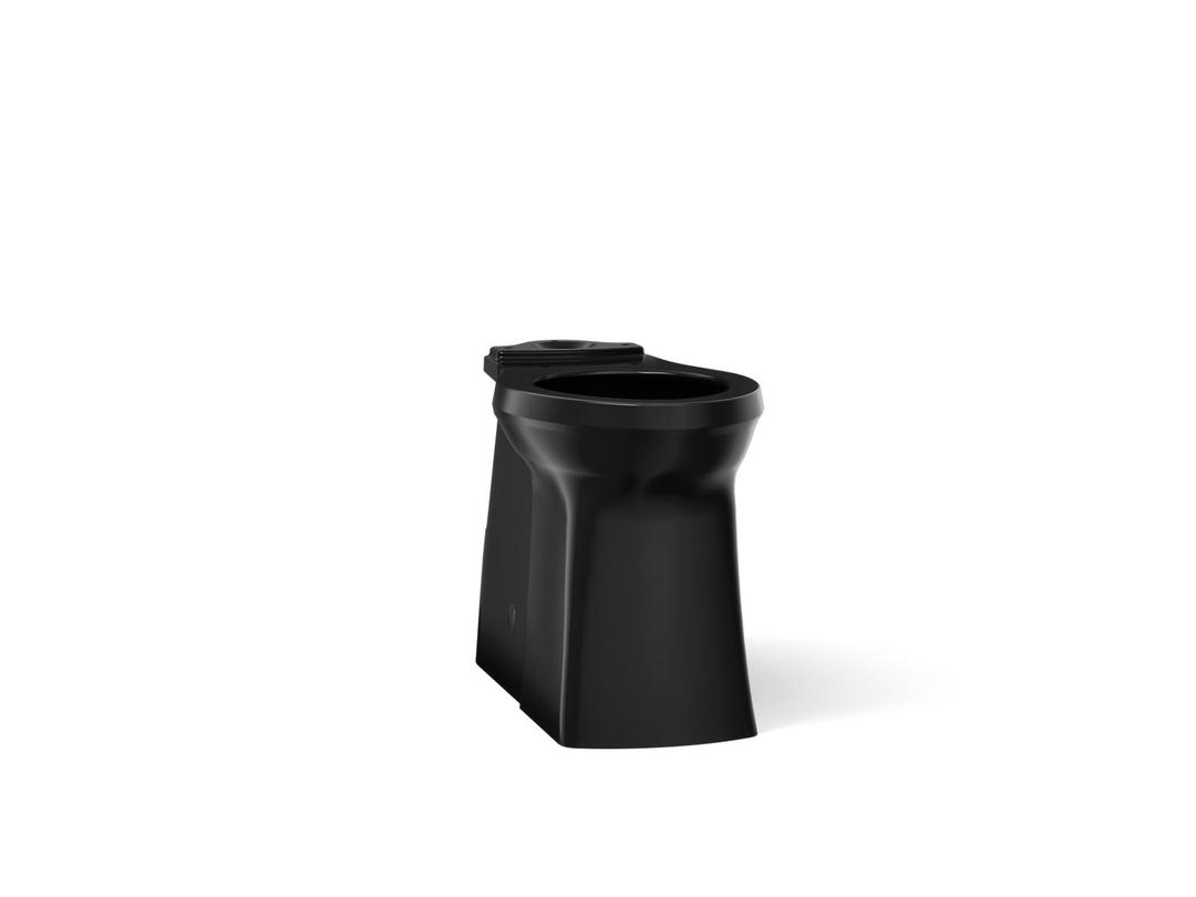 Kohler Corbelle Tall elongated toilet bowl with skirted trapway - Black by Kohler