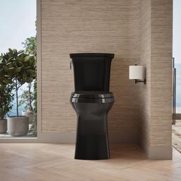 Kohler Corbelle Tall elongated toilet bowl with skirted trapway - Black - image 2