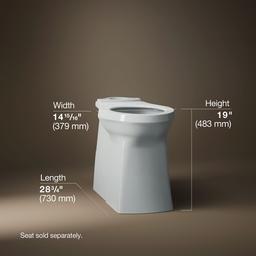Corbelle Tall elongated toilet bowl with skirted trapway - image 3