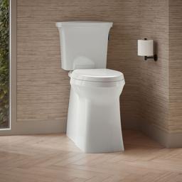 Kohler Corbelle Tall two-piece elongated toilet with skirted trapway, 1.28 gpf - White - image 2
