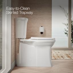 Kohler Corbelle Tall two-piece elongated toilet with skirted trapway, 1.28 gpf - White - image 4
