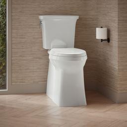 Kohler Corbelle Tall two-piece elongated toilet with skirted trapway, 1.28 gpf - White - image 2