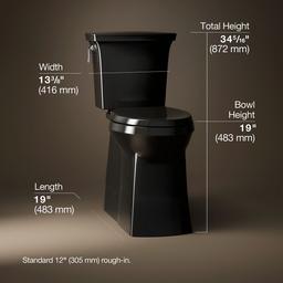 Corbelle Tall ContinuousClean two-piece elongated toilet with skirted trapway, 1.28 gpf - image 3