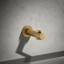 Kohler Elate Wall-mount bath spout with diverter - Vibrant Brushed Moderne Brass - image 2