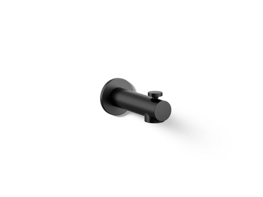 Kohler Elate Wall-mount bath spout with diverter - Matte Black by Kohler