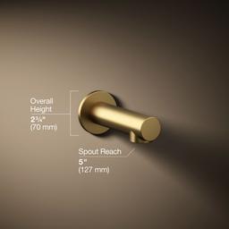 Kohler Elate Wall-mount bath spout - Vibrant Brushed Moderne Brass - image 3