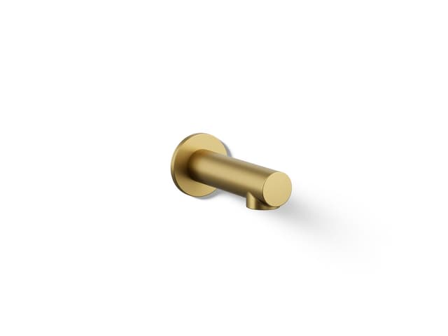 Kohler Elate Wall-mount bath spout - Vibrant Brushed Moderne Brass