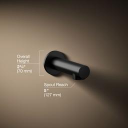 Kohler Elate Wall-mount bath spout - Matte Black - image 3
