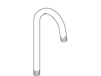 Kohler Genuine Parts Spout, Gooseneck - Polished Chrome by Kohler Genuine Parts