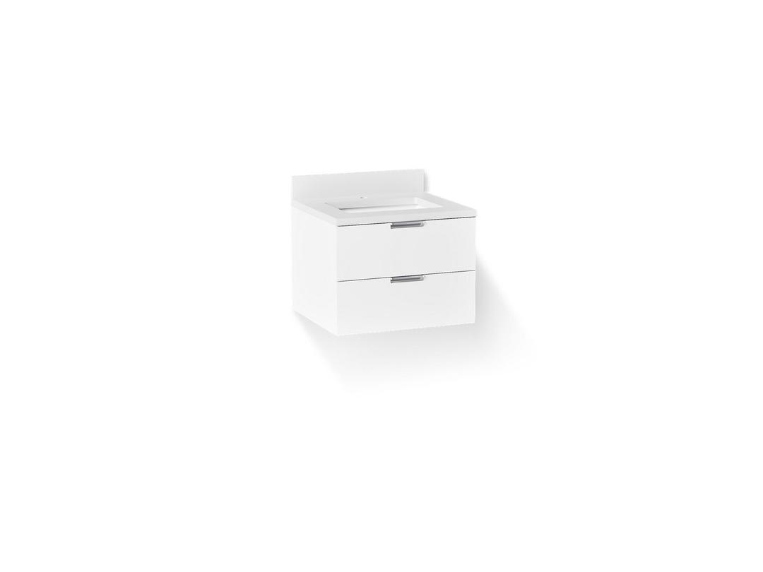 Kohler MaxstowE 24'' wall-hung bathroom vanity cabinet with sink and quartz top - White by Kohler