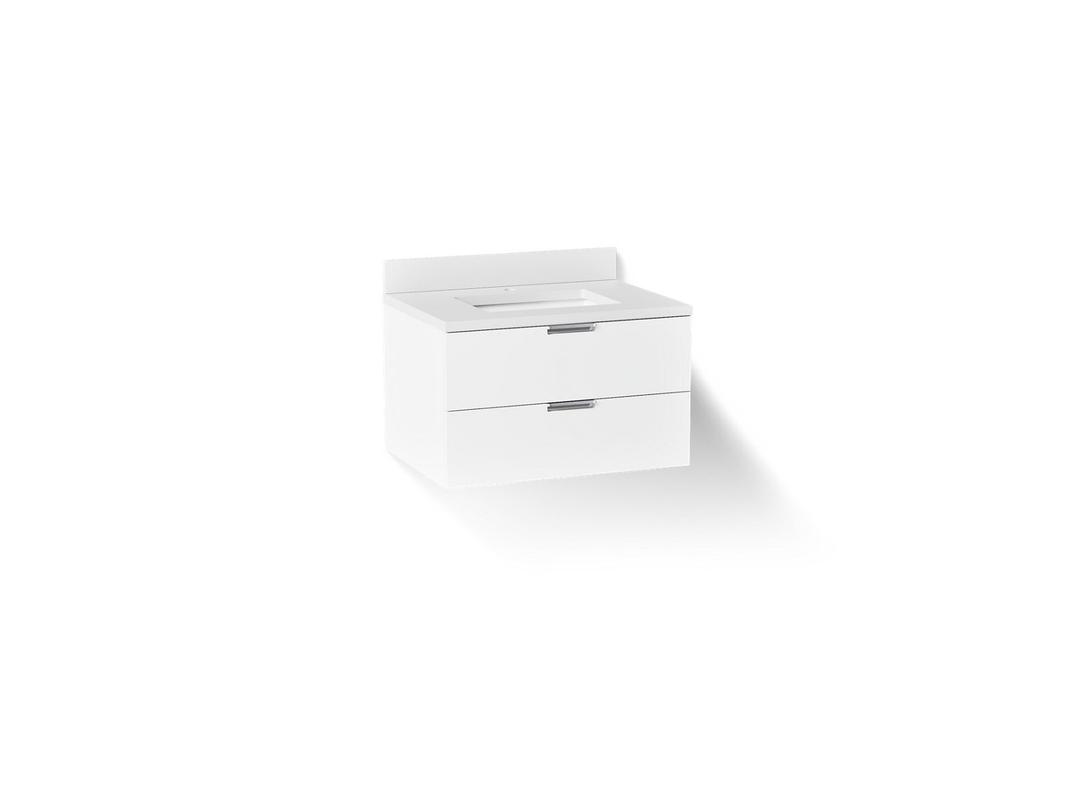 Kohler MaxstowE 30'' wall-hung bathroom vanity cabinet with sink and quartz top - White by Kohler