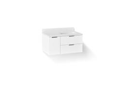 Kohler MaxstowE 36'' wall-hung bathroom vanity cabinet with sink and quartz top - White - image 1