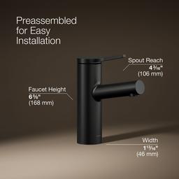 Kohler | Elate | Single Hole Bathroom Sink Faucet - Matte Black - image 3