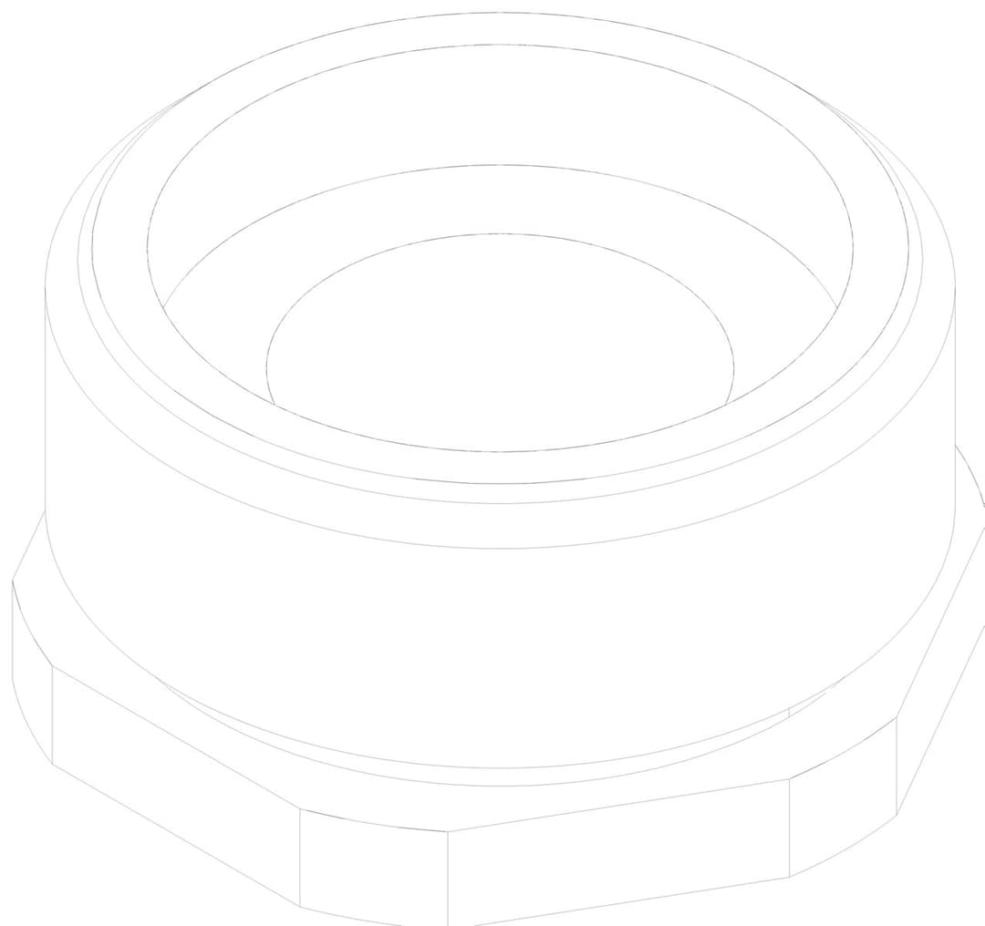 Kohler Genuine Parts Bonnet FULL Throated STOP - Polished Chrome by Kohler Genuine Parts