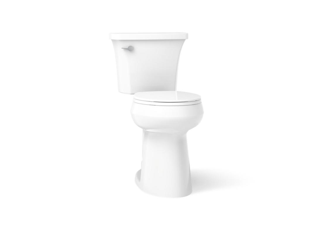 Kohler Tall two-piece round-front toilet, 1.28 gpf - White by Kohler