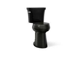 Kohler Tall two-piece round-front toilet, 1.6 gpf - Black - image 1