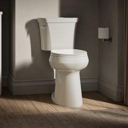Kohler Tall two-piece round-front toilet, 1.6 gpf - Biscuit - image 2