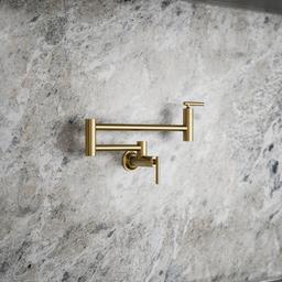 Kohler Wall-mount pot filler - Vibrant Brushed Moderne Brass - image 2