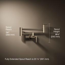 Kohler Wall-mount pot filler - Vibrant Brushed Bronze - image 3